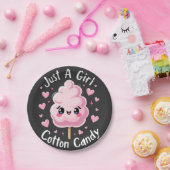 Nur ein Mädchen, das Cotton Candy Liebe Pappteller (Party)
