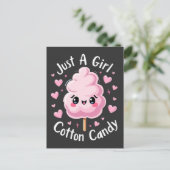 Nur ein Mädchen, das Cotton Candy Liebe Postkarte (Stehend Vorderseite)