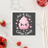 Nur ein Mädchen, das Cotton Candy Liebe Serviette (Beispiel)