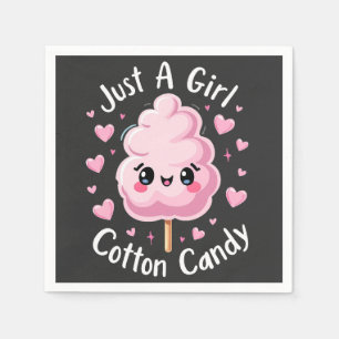 Nur ein Mädchen, das Cotton Candy Liebe Serviette