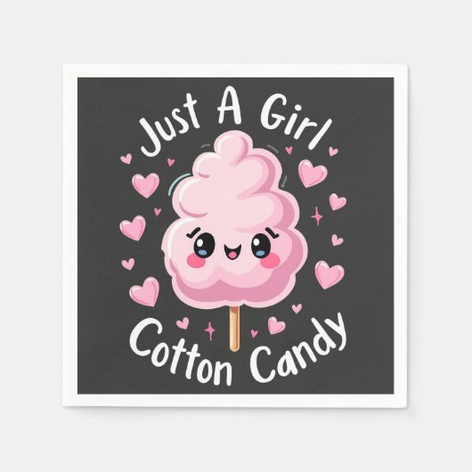 Nur ein Mädchen, das Cotton Candy Liebe Serviette (Vorderseite)
