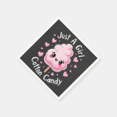 Nur ein Mädchen, das Cotton Candy Liebe Serviette (Ecke)