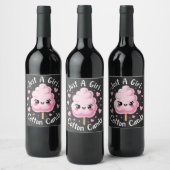 Nur ein Mädchen, das Cotton Candy Liebe Weinetikett (Flaschen)