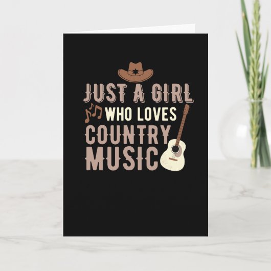 Nur ein Mädchen, das Country Music Liebe Karte (Vorderseite)