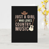 Nur ein Mädchen, das Country Music Liebe Karte (Gelbe Blume)