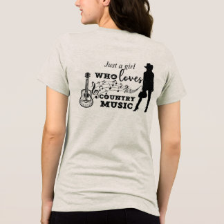 Nur ein Mädchen, das Country Music Lieben Tri-Blend Shirt