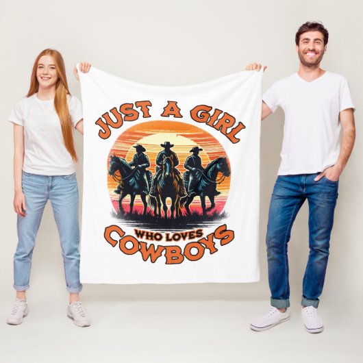 Nur ein Mädchen, das Cowboys Liebe Fleecedecke (Beispiel)