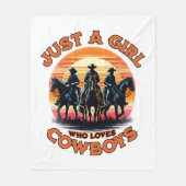 Nur ein Mädchen, das Cowboys Liebe Fleecedecke (Vorderseite)