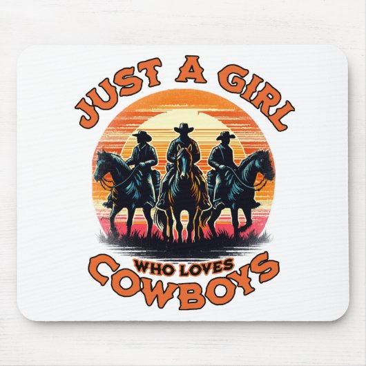 Nur ein Mädchen, das Cowboys Liebe Mousepad (Vorne)