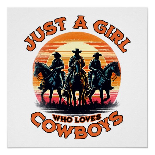 Nur ein Mädchen, das Cowboys Liebe Poster (Vorderseite)