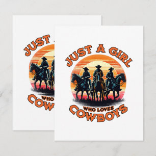 Nur ein Mädchen, das Cowboys liebt Begleitkarte