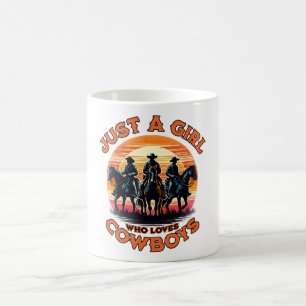 Nur ein Mädchen, das Cowboys liebt Kaffeetasse
