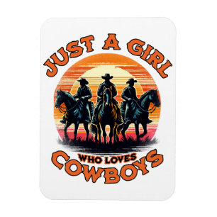 Nur ein Mädchen, das Cowboys liebt Magnet
