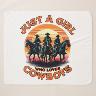 Nur ein Mädchen, das Cowboys liebt Sherpadecke