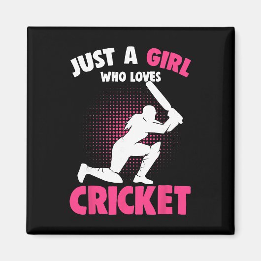 Nur ein Mädchen, das Cricket Mädchen Kinder liebt Magnet (Vorne)