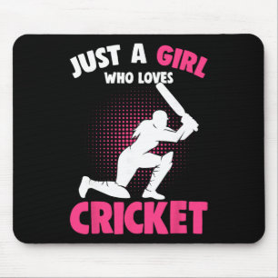 Nur ein Mädchen, das Cricket Mädchen Kinder liebt Mousepad