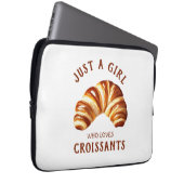 Nur ein Mädchen, das Croissants Lieben Laptopschutzhülle (Vorne Rechts)