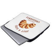 Nur ein Mädchen, das Croissants Lieben Laptopschutzhülle (Vorne Knopf)
