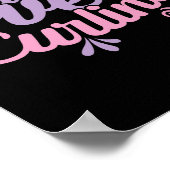 Nur ein Mädchen, das Curling Wintersport Lieben Poster (Ecke)