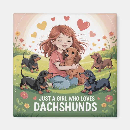 Nur Ein Mädchen Das Dachshunde Liebt Magnet (Vorne)