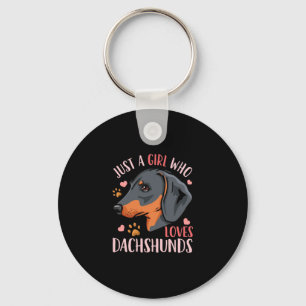 Nur ein Mädchen, das Dachshunds mag Schlüsselanhänger