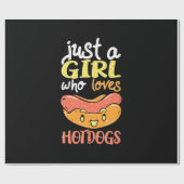 Nur ein Mädchen, das Dackel Liebe Hund Geschenkpapier (Flach)