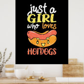 Nur ein Mädchen, das Dackel Liebe Hund Poster (Küche)