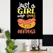 Nur ein Mädchen, das Dackel Liebe Hund Poster (Heimbüro)