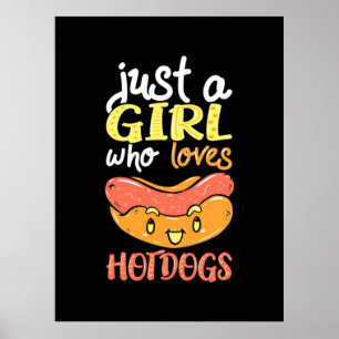 Nur ein Mädchen, das Dackel Liebe Hund Poster
