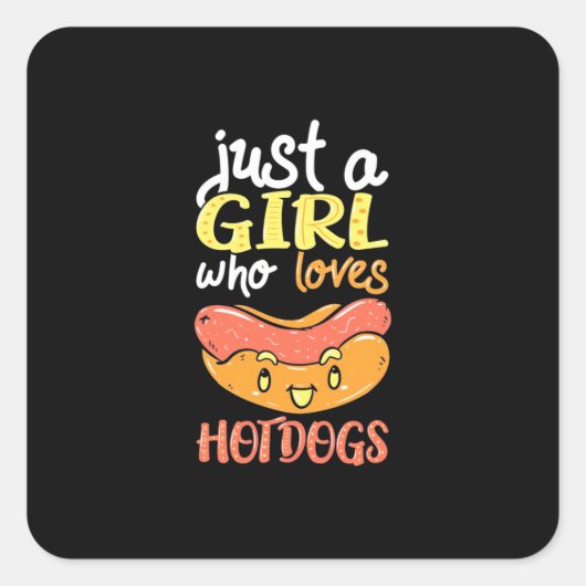 Nur ein Mädchen, das Dackel Liebe Hund Quadratischer Aufkleber (Vorderseite)