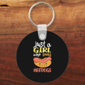 Nur ein Mädchen, das Dackel Liebe Hund Schlüsselanhänger (Vorderseite)