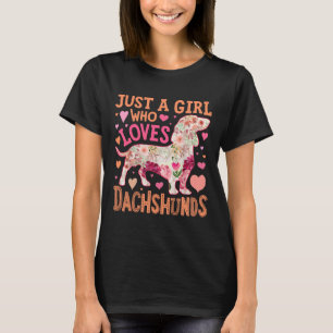 Nur ein Mädchen, das Dackel Liebe T-Shirt