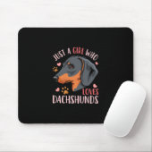 Nur ein Mädchen, das Dackeln Liebe Mousepad (Mit Mouse)