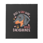 Nur ein Mädchen, das Dackeln Liebe Notizblock (Vorderseite)