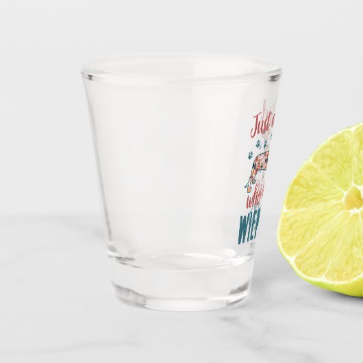 Nur ein Mädchen, das Dackeln Lieben Dackel Lover Schnapsglas (Links)