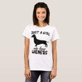 nur ein Mädchen, das Dackeln Lieben Funny Dackel H T-Shirt (Vorne ganz)