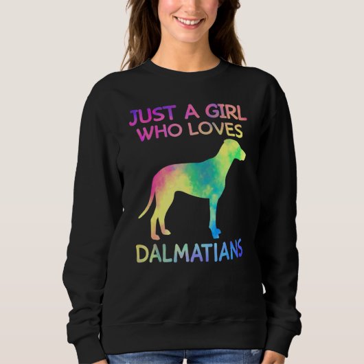 Nur ein Mädchen, das Dalmatiner Lieben Niedlich Da Sweatshirt (Vorderseite)