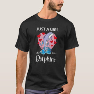 Nur ein Mädchen, das Delphine in der Liebe des Oze T-Shirt