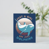 Nur ein Mädchen, das Delphine Liebe Postkarte (Stehend Vorderseite)