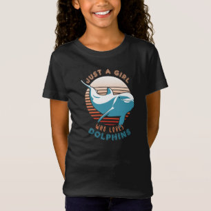 Nur ein Mädchen, das Delphine Liebe T-Shirt
