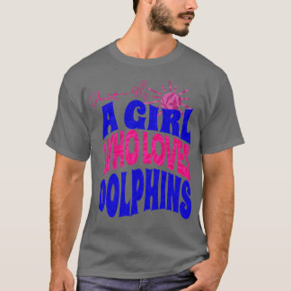 Nur ein Mädchen, das Delphine Liebe T-Shirt