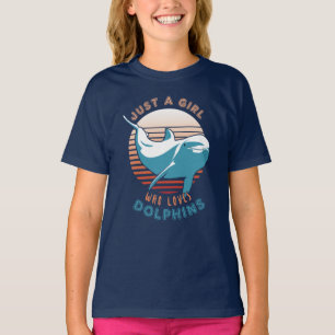 Nur ein Mädchen, das Delphine Liebe T-Shirt