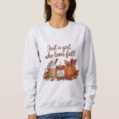 Nur ein Mädchen, das den Herbst liebt" Gemütliche Sweatshirt (Vorderseite)
