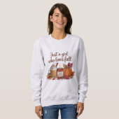 Nur ein Mädchen, das den Herbst liebt" Gemütliche Sweatshirt (Vorne ganz)