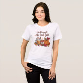 Nur ein Mädchen, das den Herbst liebt" Gemütliche Tri-Blend Shirt (Vorderseite voll)