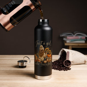 Nur ein Mädchen, das den Herbst liebt, süßer Herbs Trinkflasche