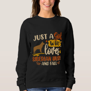 Nur ein Mädchen, das den sibirischen Husky-besten Sweatshirt