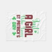 Nur ein Mädchen, das den St. Patrick S Day Liebe Fleecedecke (Vorderseite (Horizontal))