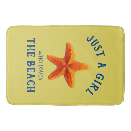 Nur ein Mädchen, das den Strand Liebe Badematte (Vorderseite)