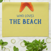 Nur ein Mädchen, das den Strand Liebe Geschirrtuch (Gefaltet)
